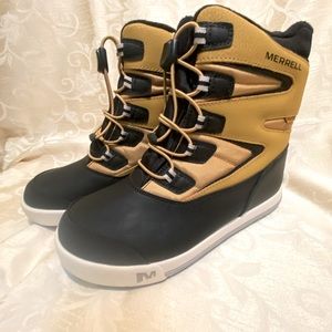 Merrell Big Kid's Snow Bank 3.0 Boots Wheat MC56187 EUC Boys Size 6.0